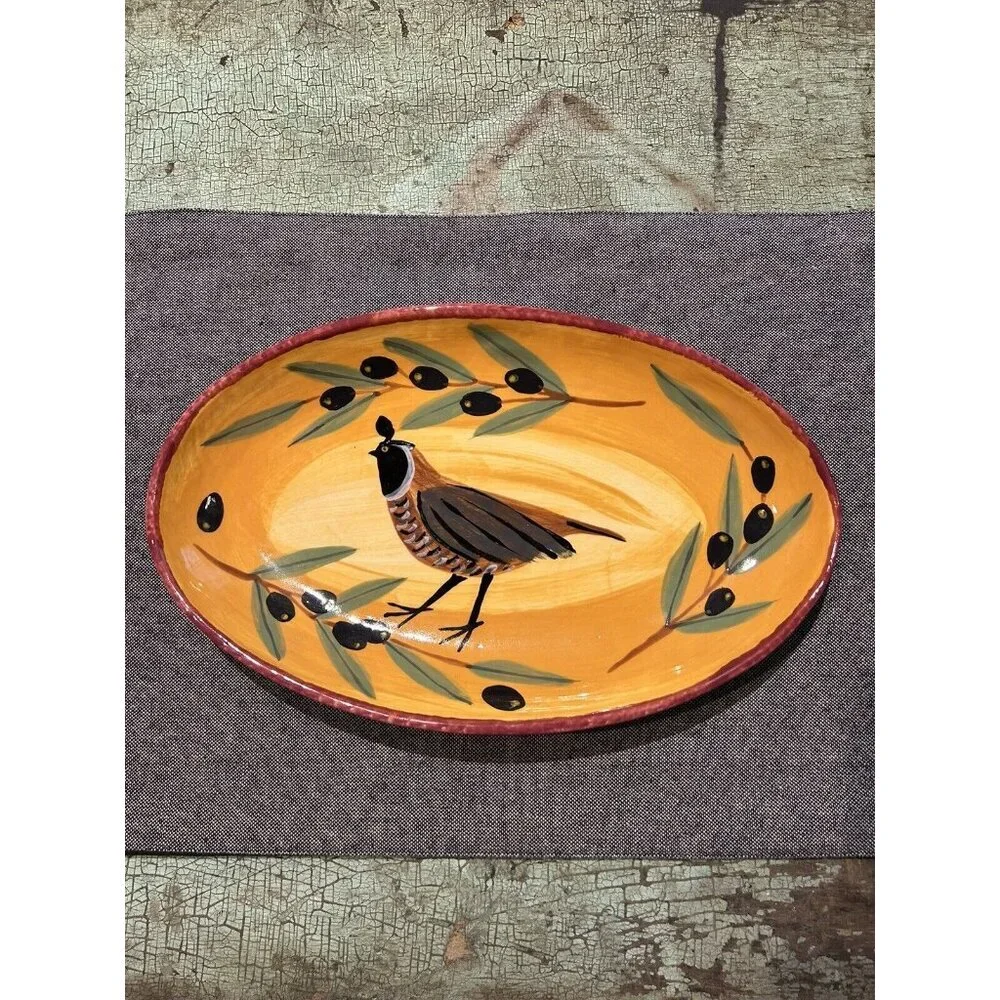 K DeBord The quail And Olive Platter